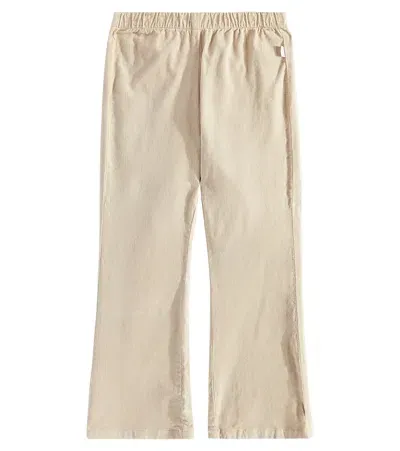 Il Gufo Kids' Cotton-blend Pants In Beige