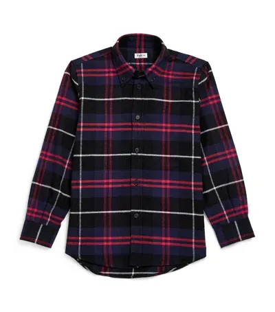 Il Gufo Kids' Cotton Check Shirt In Blue