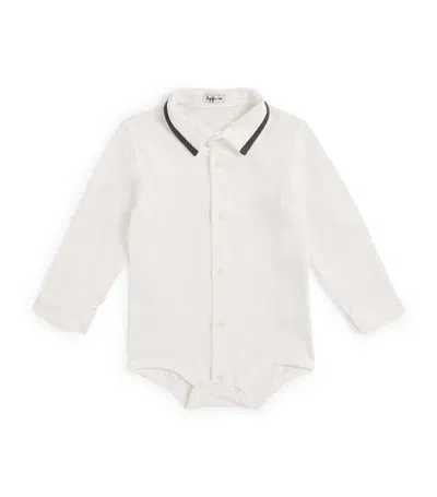 Il Gufo Cotton Collared Bodysuit (3-18 Months) In White