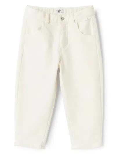 Il Gufo Kids' Cotton Tapered Trousers In Beige