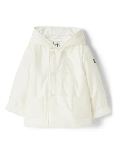 Il Gufo Double-breasted Padded Jacket In White