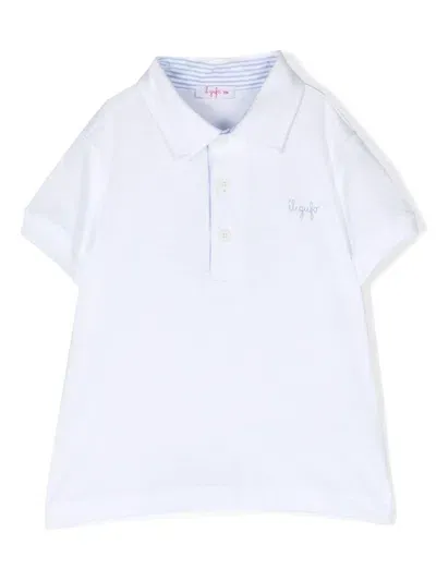 Il Gufo Babies' Embroidered-logo Polo Shirt In Weiss