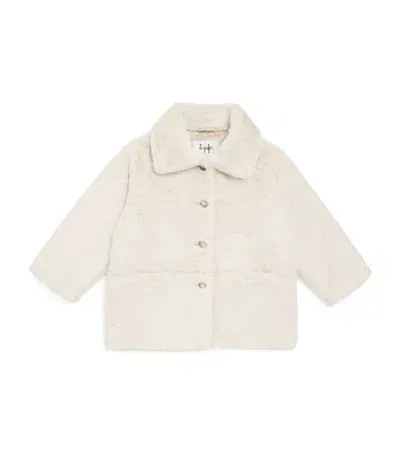 Il Gufo Kids' Faux Fur Jacket In Neutral