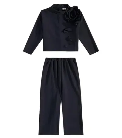 Il Gufo Kids' Set Aus Top Und Hose In Blau