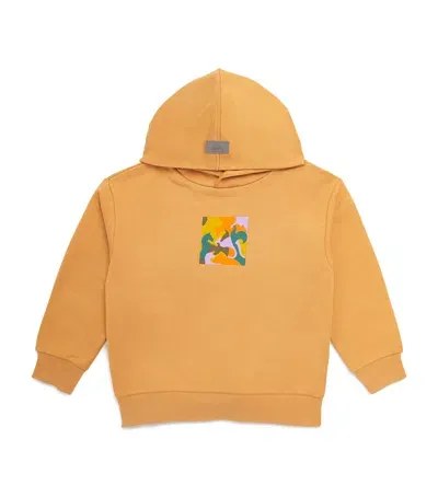 Il Gufo Kids' Graffiti Print Hoodie In Orange