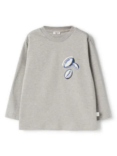 Il Gufo Kids' Graphic-print Sweatshirt In Grey