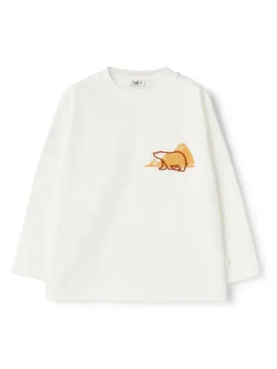 Il Gufo Kids' Graphic-print Sweatshirt In White