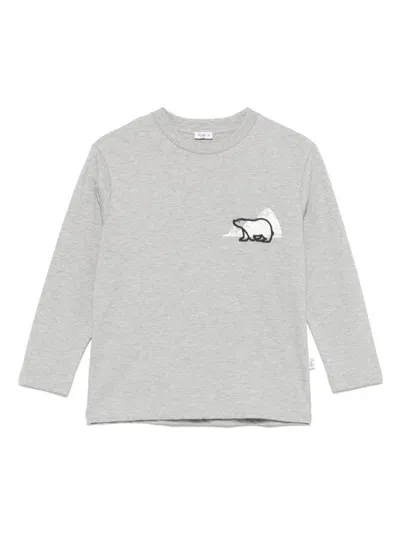 Il Gufo Kids' Graphic-print T-shirt In Grey