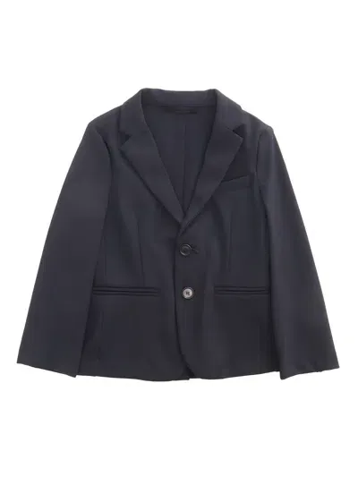 Il Gufo Kids' Piqué-weave Blazer In Blue