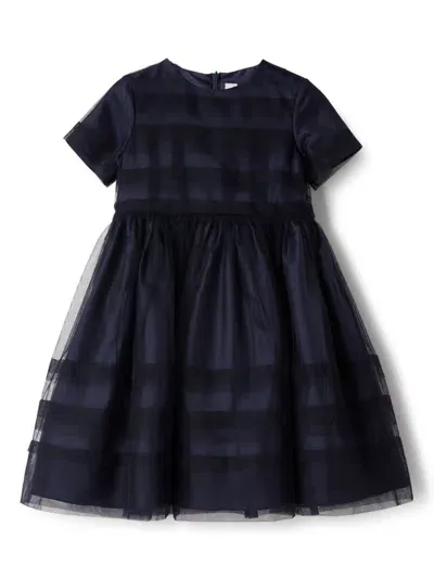 Il Gufo Kids' Layered Dress In Blue