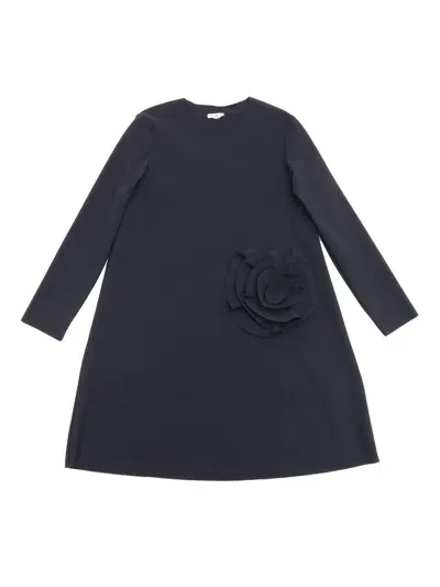 Il Gufo Kids' Long Sleeved Dress In Blue