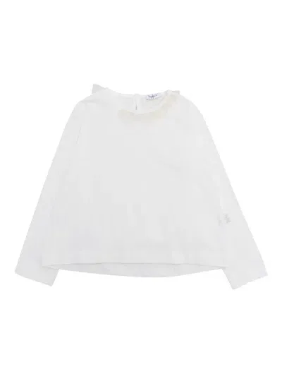 Il Gufo Kids' Long Sleeved T-shirt In White