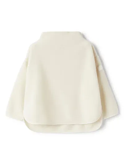 Il Gufo Kids' Mock-neck Sweatshirt In Neutrals