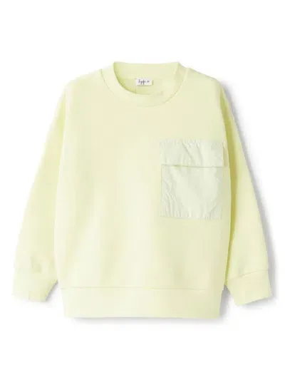 Il Gufo Kids' Pocket-detail Jersey Sweatshirt In Yellow