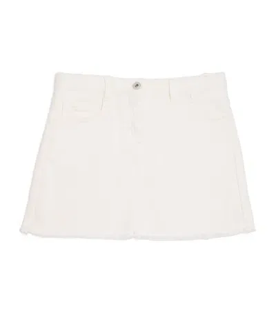 Il Gufo Kids' Raw-edge Denim Skirt In Beige