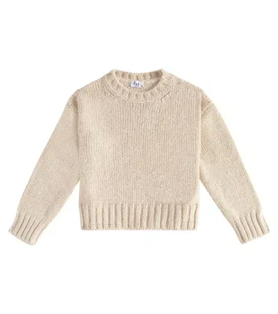 Il Gufo Kids' Ribbed-knit Sweater In Beige