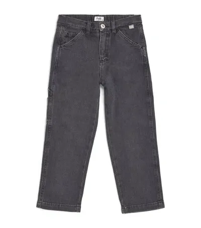 Il Gufo Kids' Straight Jeans In Black