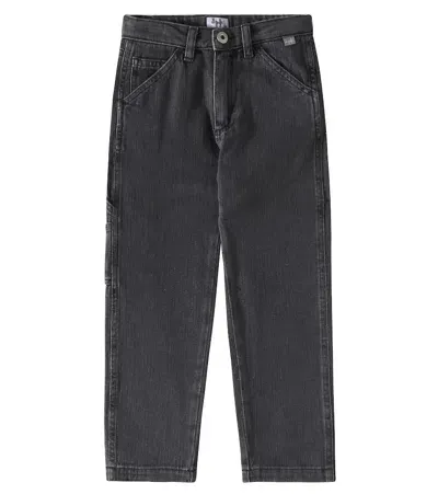 Il Gufo Kids' Straight Jeans In Schwarz