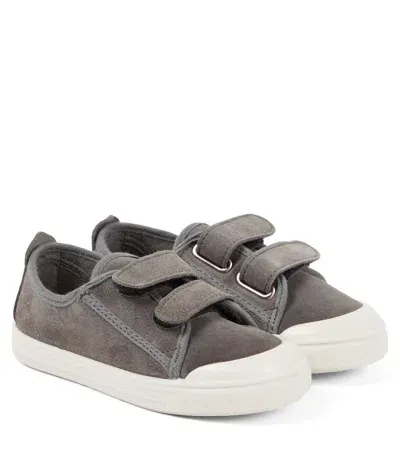 Il Gufo Kids' Suede Sneakers In Grey