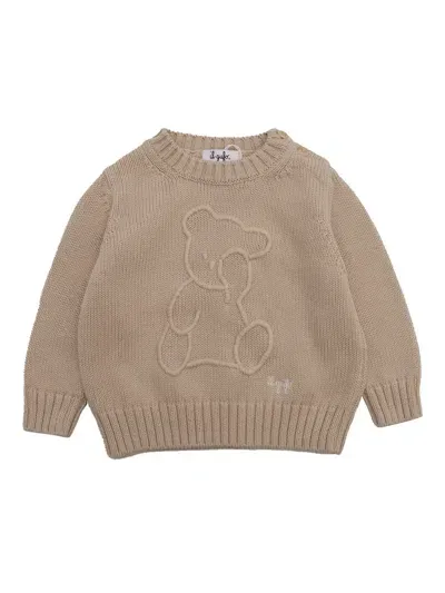 Il Gufo Kids' Sweater In Brown