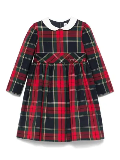 Il Gufo Kids' Tartan-check Dress In Rot