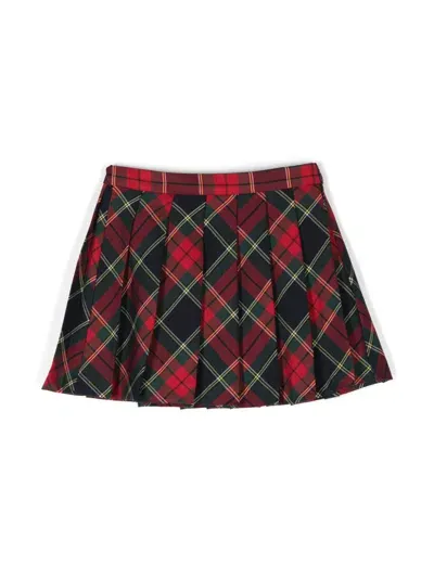 Il Gufo Kids' Tartan Check Skirt In Red