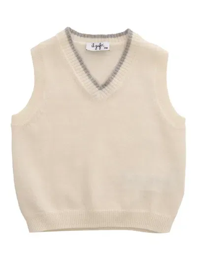 Il Gufo Kids' Vest In White