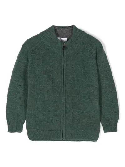 Il Gufo Babies' Virgin Wool Cardigan In Green