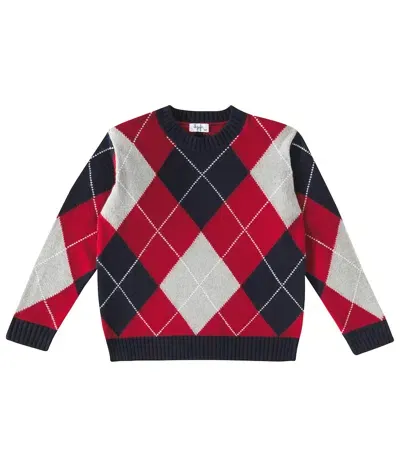 Il Gufo Kids' Virgin Wool Crewneck Sweater In Multicoloured