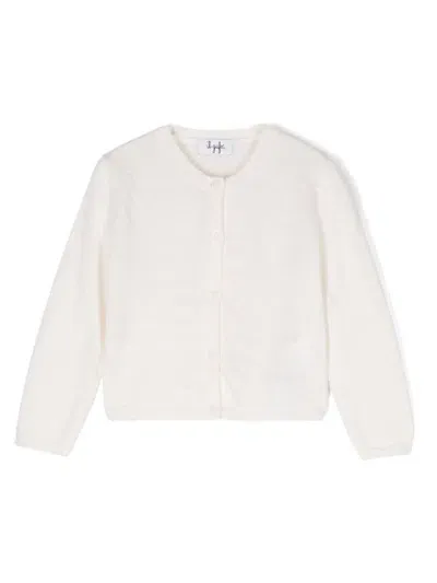 Il Gufo Babies' Wool Cardigan In White