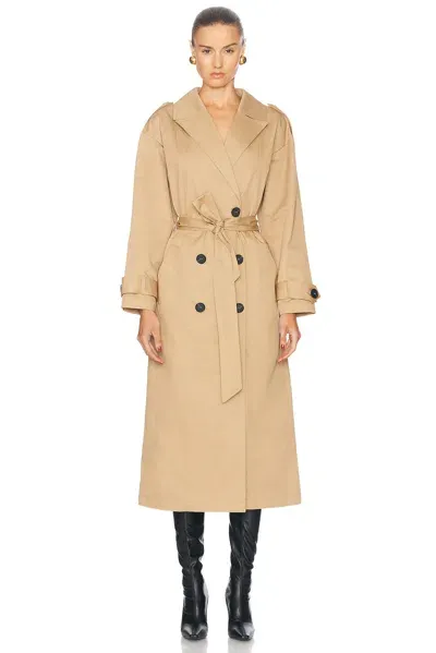 Ila Poppy Trench Coat In Beige