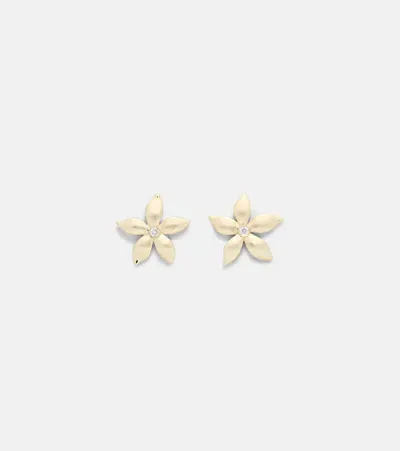 Ileana Makri Ohrringe Golden Blossom Aus 18kt Gelbgold Mit Diamanten