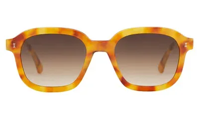 Illesteva Bogota Sunglasses In Amber / Brown Flat Gradient