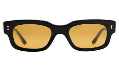 Illesteva Cali Sunglasses In Black / Honey See Through