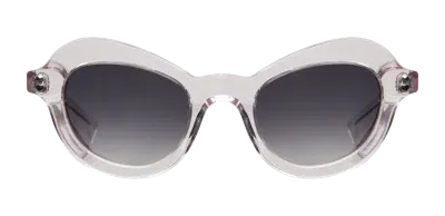 Illesteva Delfina Sunglasses In Amethyst / Grey Gradient