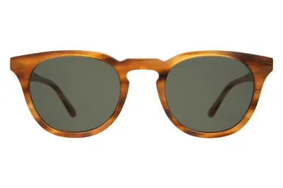 Illesteva Eldridge Light Sunglasses In Matte Teak / Olive Flat