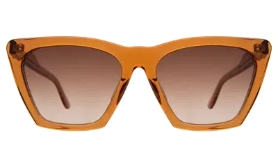 Illesteva Lisbon 57 Sunglasses In Orange