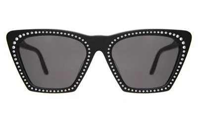 Illesteva Lisbon Crystal Sunglasses In Black