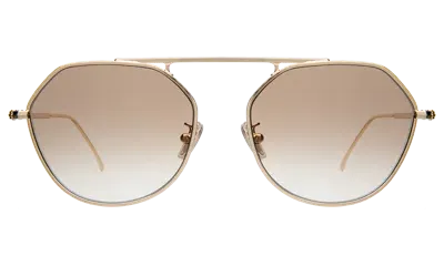 Illesteva Nicosia 57 Sunglasses In Gold