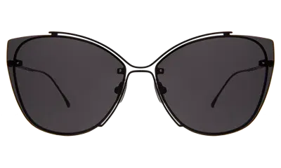 Illesteva San Jose Sunglasses In Matte Black / Grey