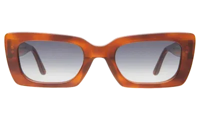 Illesteva Wilson Sunglasses In Red Havana / Grey Flat Gradient