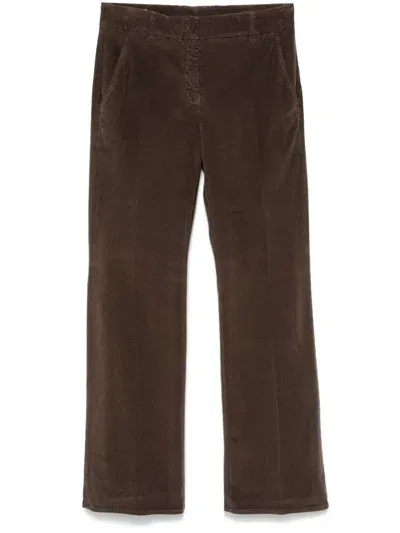 Incotex Flared Trousers In Brown