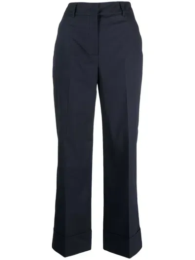 Incotex High-waisted Flared Trousers In Blue