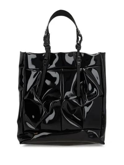 Innerraum Patent-finish Tote Bag In Black