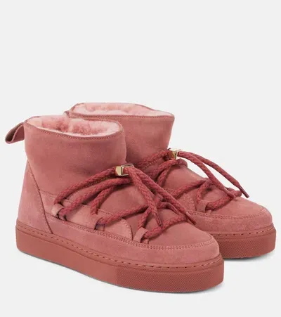 Inuikii Classic Low Suede Snow Boots In Pink