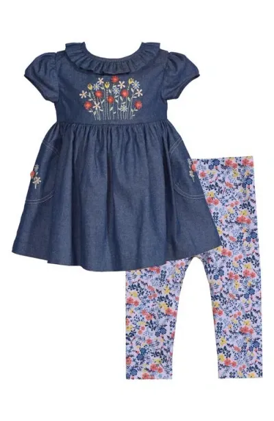 Iris & Ivy Babies'  Embroidered Denim Tunic & Leggings Set