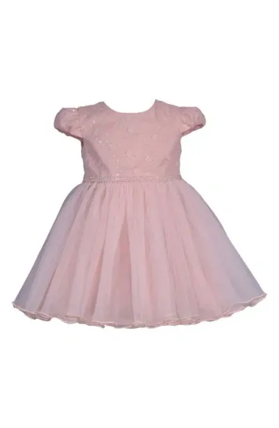 Iris & Ivy Babies'  Floral Jacquard Party Dress In Blush