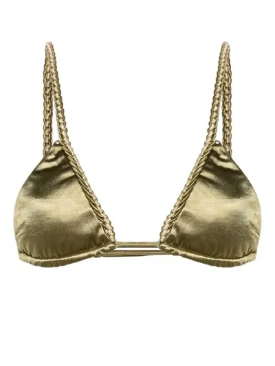 Isa Boulder Chain Bikini Top In Green