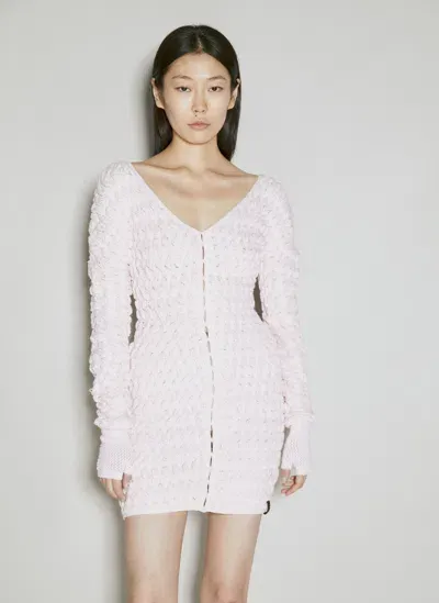 Isa Boulder Cut-out Cereal Mini Dress In Pink