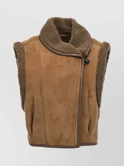 Isabel Marant Alime Vest In Brown